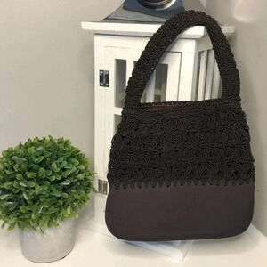 Evan Picone Woven  Handbag